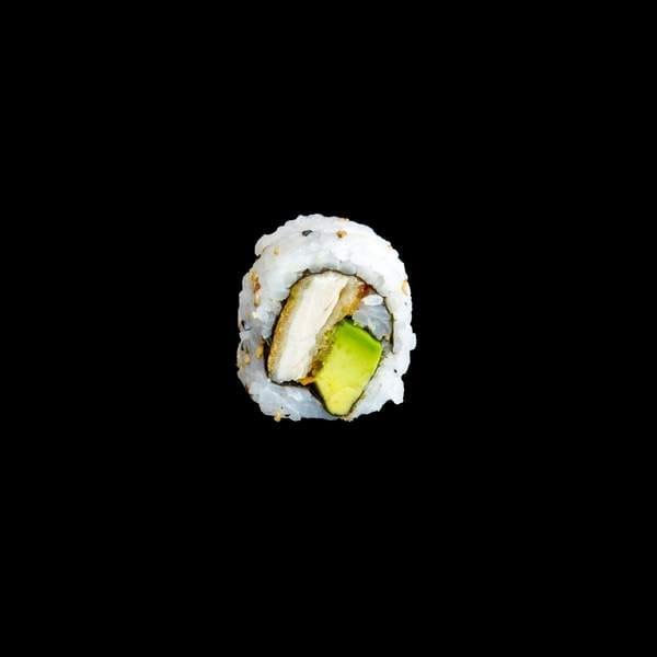 1e62e0d5f55f15d77783ff62029b130f239b503e8cd8d4ae9c1af8fd27bb2487 61 Ura Chicken Maki, 8 Unidades